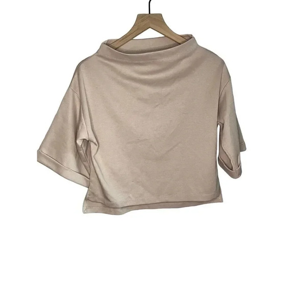 Sweaty Rocks Tops - Sweaty Rocks Cropped Wide Neck Short Sleeve Top Size: XS Length: 17.5” Back Leng